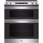 GE GE 30" Slide-In Electric Convection Double Oven Range JSS86SPSS