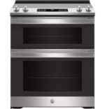 GE GE 30" Slide-In Electric Convection Double Oven Range JSS86SPSS