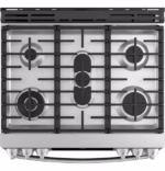 GE Profile GE Profile(TM) 30" Smart Slide-In Front-Control Gas Fingerprint Resistant Range with No Preheat Air Fry PGS930YPFS (7)
