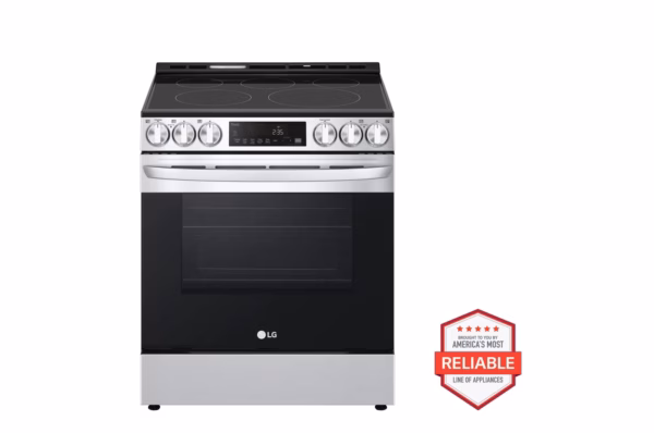 LG 6.3 cu. ft. Smart Wi-Fi Enabled Fan Convection Electric Slide-in Range with Air Fry & EasyClean(R) LSEL6333F