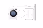 LG 7.4 cu. ft. Large Capacity Front Load Gas Dryer - White DLGX4001W (7)