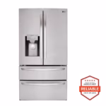 LG 28 cu. ft. 4-Door French Door, Standard Depth, Ice & Water, Double Freezer, Stainless Steel LMXS28626S