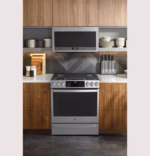 GE Profile GE Profile(TM) 30" Smart Slide-In Front-Control Gas Fingerprint Resistant Range with No Preheat Air Fry PGS930YPFS (9)