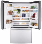 GE GE ENERGY STAR 22.1 Cu. Ft. Counter-Depth Fingerprint Resistant French-Door Refrigerator GYE22GYNFS (3)