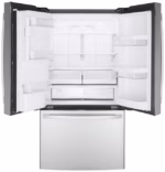 GE GE ENERGY STAR 22.1 Cu. Ft. Counter-Depth Fingerprint Resistant French-Door Refrigerator GYE22GYNFS (4)