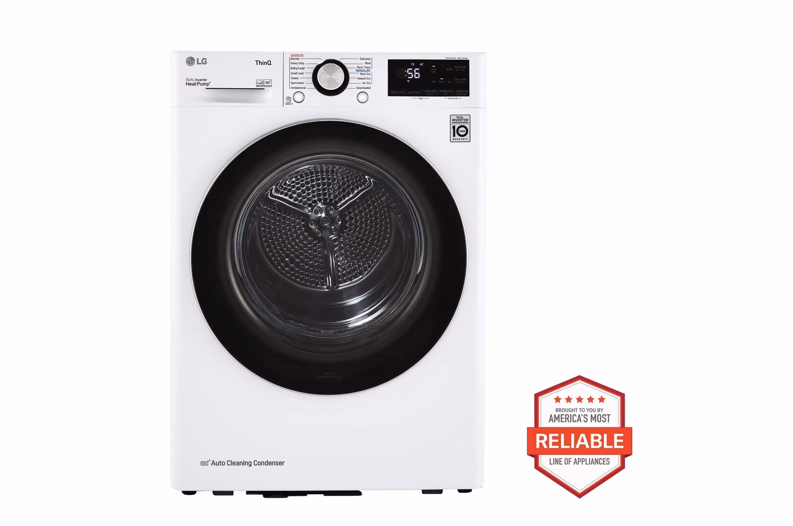 a4l-cover-a4lddink4ty2 LG 4.2 cu. ft. Smart Wi-Fi Enabled Compact Front Load Dryer with Dual Inverter HeatPump(TM) Technology DLHC1455W
