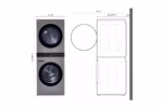 LG Single Unit Front Load LG WashTower(TM) with Center Control(TM) 4.5 cu. ft. Washer and 7.4 cu. ft. Electric Dryer WKE100HVA (5)