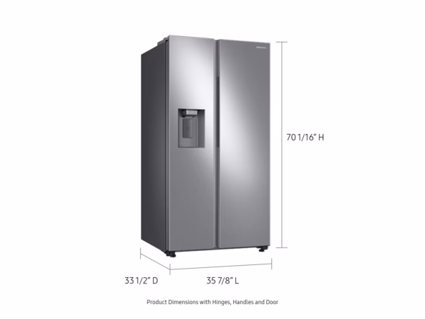 Samsung 27.4 cu. ft. Large Capacity Side-by-Side Refrigerator in Stainless Steel RS27T5200SR/AA (2)