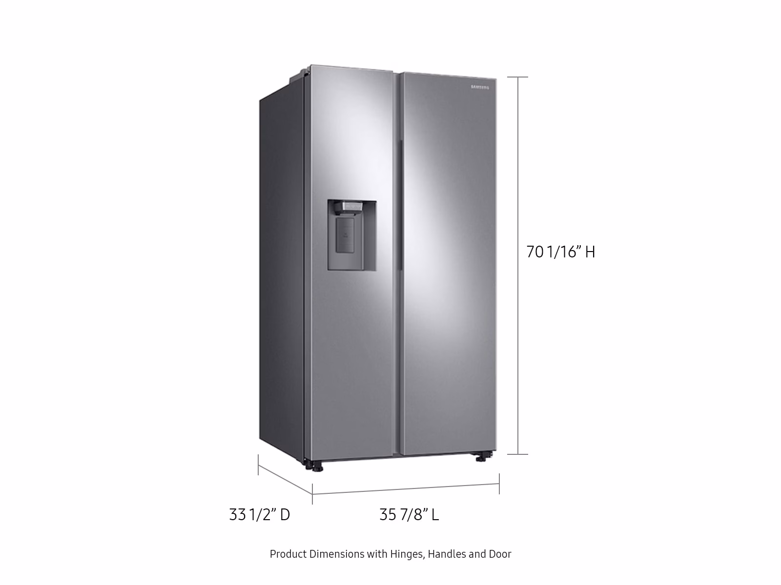 Samsung 27.4 cu. ft. Large Capacity Side-by-Side Refrigerator in Stainless Steel RS27T5200SR/AA (2)
