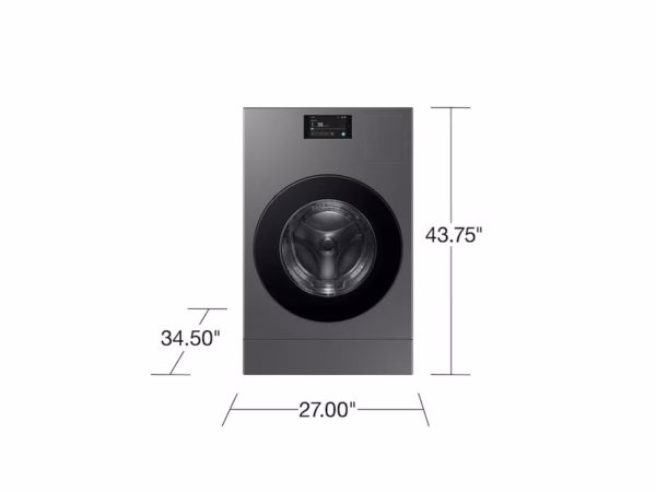 Samsung Bespoke AI All-in-One Ventless Combo AI Home 7" LCD Display AI OptiWash(TM) and Dry 5.3 cu. ft. WD53DBA900HZA1