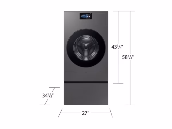 Samsung Bespoke AI All-in-One Vented Combo AI Home 7" LCD Display AI OptiWash(TM) & Dry 5.3 cu.ft. WD90F53AVSUS (2)