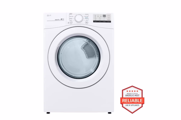 LG 7.4 cu. ft. Ultra Large Capacity Front Load Gas Dryer - White DLG3401W