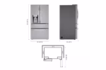 LG 30 cu. ft. 36 Inch Wide French Door Refrigerator - Stainless Steel LRMDS3006S (6)