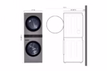 LG Single Unit Front Load LG WashTower(TM) with Center Control(TM) 4.5 cu. ft. Washer and 7.4 cu. ft. Electric Dryer WKE100HVA (5)